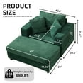 thumbnail image 2 of Jopath Oversized Chaise Lounge Chair with Removable Ottoman,Upholstered Accent Chair with Pillows,Deep Seat Armchair for Living Room, Bedroom,Green, 2 of 10