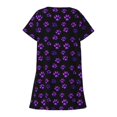 thumbnail image 5 of Outfits for Women Short Sleeve Graphic Print Crewneck Loose Fit Nightgown Dress Loungewear Black LWomen's Clothing Sets, 5 of 6