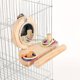 thumbnail image 1 of Percha espejo jaula para loros entrenamiento de inteligencia de madera soporte para masticar, 1 of 5