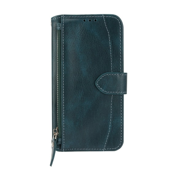 PU Leather Zipper Wallet Case for iPhone 11 pro max with Magnetic Kickstand Shockproof Crossbody Shoulder Strap Card Slots Protective Case for iPhone 11 pro max 6.5 inch,Green