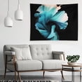 Curated visual reference: Gallery Detail: Chilfamy Abstract Teal Bloom Polyester Wall Tapestry Anti Wrinkle Art