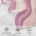 thumbnail image 5 of Yayeee 2 Pack Hand Towels for Bathroom 100% Cotton 16" x 28" Soft Absorbent Kitchen Towel, Pink Brown Pattern, 5 of 7