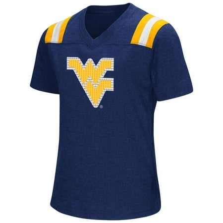 West Virginia Mountaineers Brass - Youth Girls Colosseum Rugby West Virginia Mountaineers T-Shirt