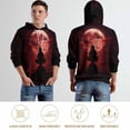 thumbnail image 6 of LAOLIUSN Men’s All-Over Print Ninja Hoodie – 3D Moon Warrior Graphic Pullover Sweatshirt, Stretch Fabric S–4XL, 6 of 7