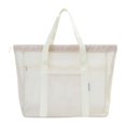thumbnail image 2 of Bolsas de playa de malla de gran capacidad con compartimentos, impermeables, portátiles, para llevar al hombro. Blanco, 2 of 9