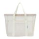 thumbnail image 2 of Bolso de playa de malla con bolsillos, separación para ropa seca y mojada, bolso de hombro grande para la playa. Blanco, 2 of 9