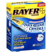 Bayer: Extra Strength Quick Release Crystals Citrus Burst Bayer Aspirin, 10 Ct