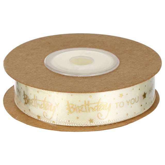 1 rollo de cintas de dorado cintas decorativas de poliéster DIY regalo de regalo cintas