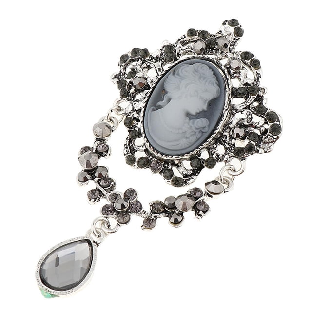 Broche de flor de estilo coreano para chaquetón, suéter, camisa, sombrero, solapa, bufanda, bolso Plata Hugo Broche Vintage Beauty Profile