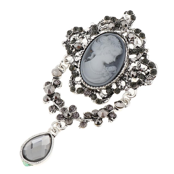 Del De Las Mujeres Para Hombre Broche Pin Accesorio De La Joyería Colgante Para Peacoat Suéter Sombrero De La Bufanda Fernando Broche Vintage Beauty Profile