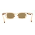 thumbnail image 2 of Retro 1990s Rectangle Cat Eye Vintage Sunglasses Peach Brown, 2 of 4