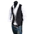 thumbnail image 2 of Fozruso Men's Business Leisure Wedding Holiday Two Piece Vest V Neck Sleeveless Slim Jacket Two Piece Vest, 2 of 5