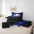 thumbnail image 6 of Erosebridal Soccer Ball Games Kids 7-Piece Twin Bedding Sets,Black Blue Bedding Comforter Set For Football Lovers,Reversible Black, 6 of 7