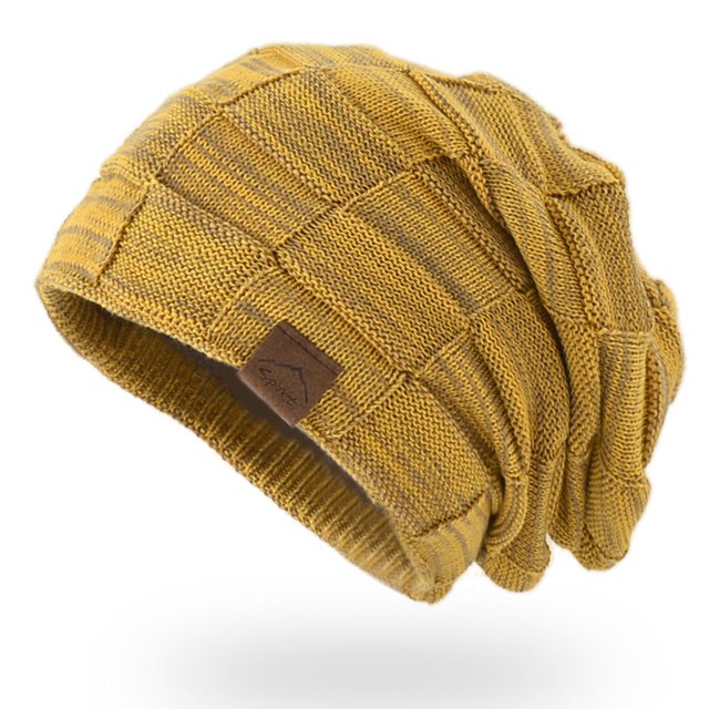 Women Winter Mixed Color Wool Knitting Hat Warm Fashion Pullover Warm Hat