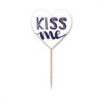 thumbnail image 1 of Kiss Me Cute Quote Handwrite Style Toothpick Flags Heart Lable Cupcake Picks, 1 of 3