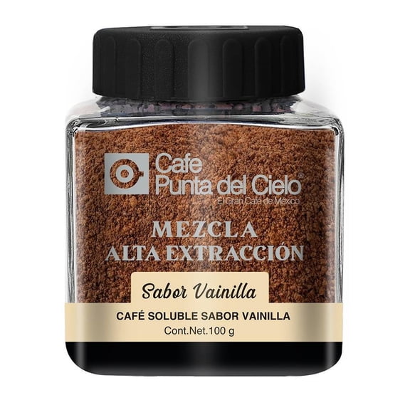 Café soluble Punta del Cielo mezcla alta extracción sabor vainilla 100 g