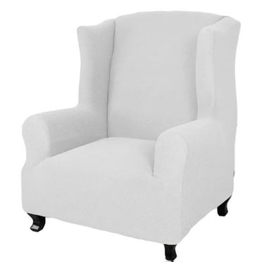 Stretch Chair Slipcover 1 Piece Soft Jacquard Wing Chair Cover Living Room Slipcovers