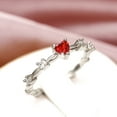 thumbnail image 2 of New Womens Shiny Heart Shape Cubic Zirconia Rings, 2 of 2