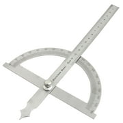 Uxcell Polished Stainless Steel Metric Straightedge 15cm 180 Degree Protractors Ruler