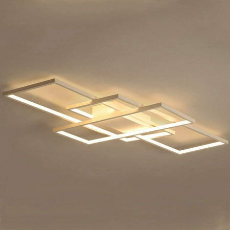 

OUKANING Modern Acrylic Aluminum Ceiling Flush Mount Fixture LED Square Light for Indoor