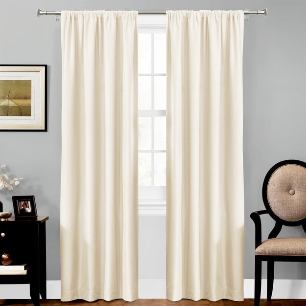 Ridicili 5/8" Telescoping Single Curtain Rods with Trumpet Finials,Pewter, 48"-84"