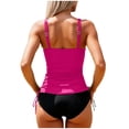 thumbnail image 4 of Tankini Swimsuit Tummy Control Bathing Suits Two Piece Slimming Swim Suit High Waisted Built in Bra Swimwear Hot Pink M, 4 of 9