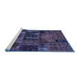thumbnail image 2 of Ahgly Company Machine Washable Indoor Rectangle Oriental Blue Modern Area Rugs, 2' x 4', 2 of 4