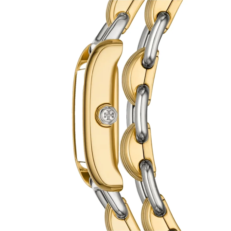 Tory Burch Eleanor TBW1074 Cream Dial Two Tone Double  display picture 3