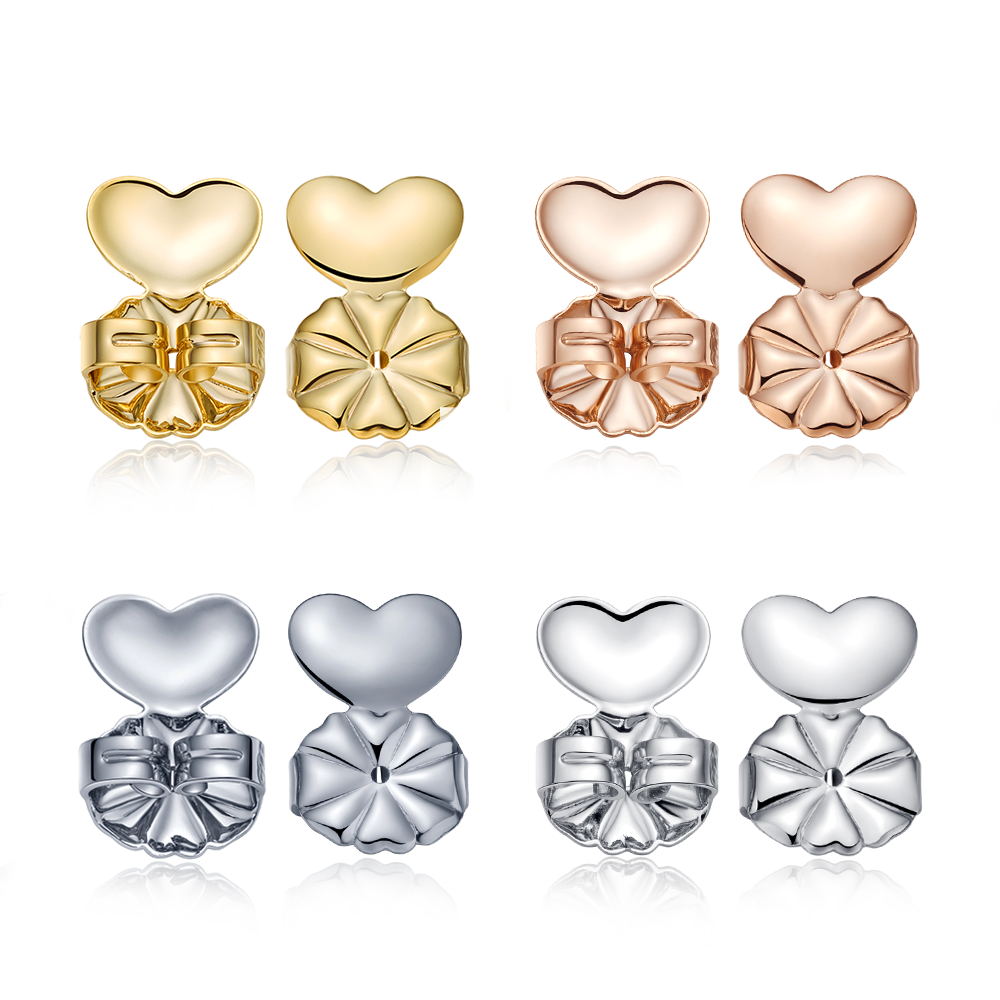 8 Gold 8 Silver AIEX 16Pcs 8 Pairs Earring Backs 925 Sterling Silver 14K Gold Sensitive Ears Secure Locking Replacement Secure Ear Backing for Stud Earrings Jewelry Making Women Hypoallergenic