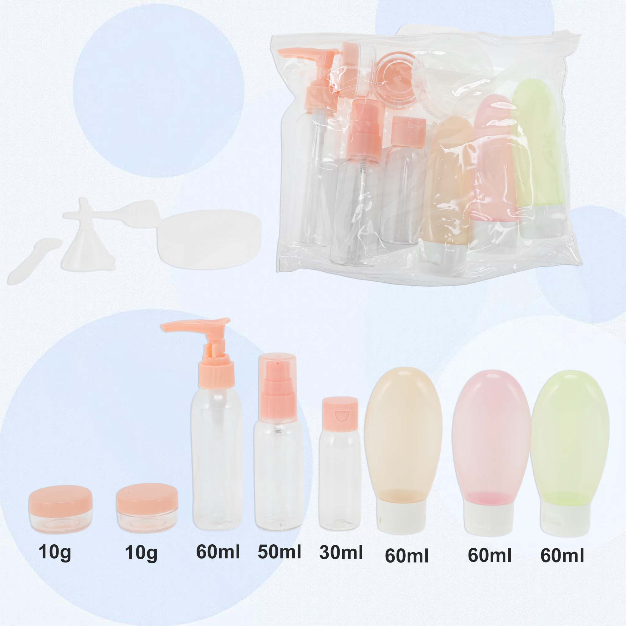 Unique Bargains Reusable Travel Container Set 13 Pcs Pink