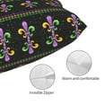 thumbnail image 5 of Kll Mardi Gras Fleur De Lis Pillow Covers Envelope Closure,Super Soft And Cozy Fuzzy Fleece Pillow Case Cover (Pillow core not included) 16"X24", 5 of 8