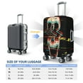 thumbnail image 6 of Balery Glitch Screaming Skull Luggage Cover Protector, Scratch And Dirt Resistant, Fits 18-32 Inch Luggage - X-Large, 6 of 9