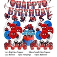 thumbnail image 5 of Nueva decoración de fiesta de cumpleaños de Spiderman superhéroe rojo tema de Spiderman vajilla taza plato telón de fondo B, 5 of 5