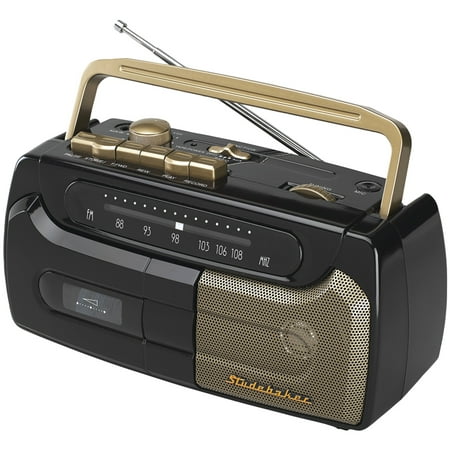 Studebaker SB2127BG Portable Cassette Player & Recorder with FM