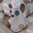 thumbnail image 5 of DBOZE Reversible Cotton Blend 3-Piece Embroidery Pattern Elegant Bedding Quilt Set with Embroidered Decorative Shams Soft Bedspread & Coverlet Set,Cal King, Brown/White, 5 of 6