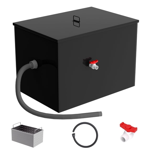 30 lb Under Sink Grease Trap, Heavy-Duty Construction, With Draining Basket, Grease Separator, Restaurant Grease Trap, to Handle Home, Restaurant, Plant