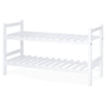 thumbnail image 1 of PJ Wood Stackable Wood Shoe Rack Organizer Shelf Closet Entryway Bedroom, White, 1 of 11