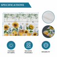 thumbnail image 6 of Sunflowers Placemats Set of 12, Floral Green Leaves Bees Watercolor Wooden Placemats for Dining Table, Place Mats for Kitchen Tabletop, Waterproof Wipeable Dining Table Mats Set, 6 of 9