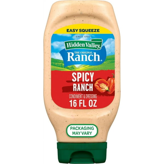 Hidden Valley Spicy Ranch Topping and Dressing, 16 Fluid Ounce Bottle (Package May Vary)
