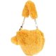 thumbnail image 2 of Shoulder Bag Faux Fur Purse Heart Shaped Purse Furry Clutch Fluffy Handbag for Women-Yellow, 2 of 5