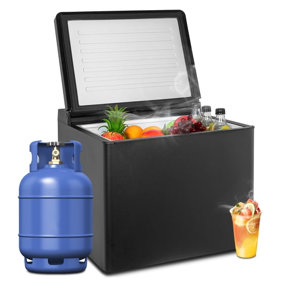 Smeta Chest Freezer LPG/12V/110-120V Refrigerator Outdoor Travel Fridge 1.6 Cu ft Indoor Car