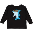 thumbnail image 3 of Inktastic Cool Shark, Shark Wearing Sunglasses, Cute Shark Boys or Girls Long Sleeve Toddler T-Shirt, 3 of 5