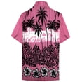 thumbnail image 2 of HAPPY BAY Men's Hawaiian Shirts Short Sleeve Button Down Shirt Men's Tropical Shirts Casual Vacation Summer Party Caribbean Shirts for Men Funny XS Palm Tree Floral, Autumn Pink Gift For Dad, 2 of 7
