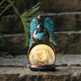 thumbnail image 2 of Outdoor Decor, Solar Angel Statue,Solar Statue,Crackle Glass Globe with Flower,For Patio,Gardens and Lawns Decoration, 2 of 5