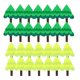 thumbnail image 1 of Happy Birthday Cake Toppers Tree Shape Multilayer Design Green Yellow 14x6x0.1cm Decoration for Birthdays 30Pcs, 1 of 2