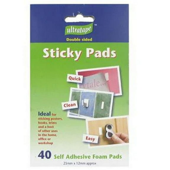 Ultratape Self Adhesive Sticky Pads (Pack of 40)