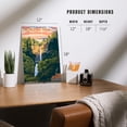 thumbnail image 4 of Multnomah Falls, Oregon, Sunset (12x18 Aluminum Art, Indoor Outdoor Metal Sign Decor), 4 of 5