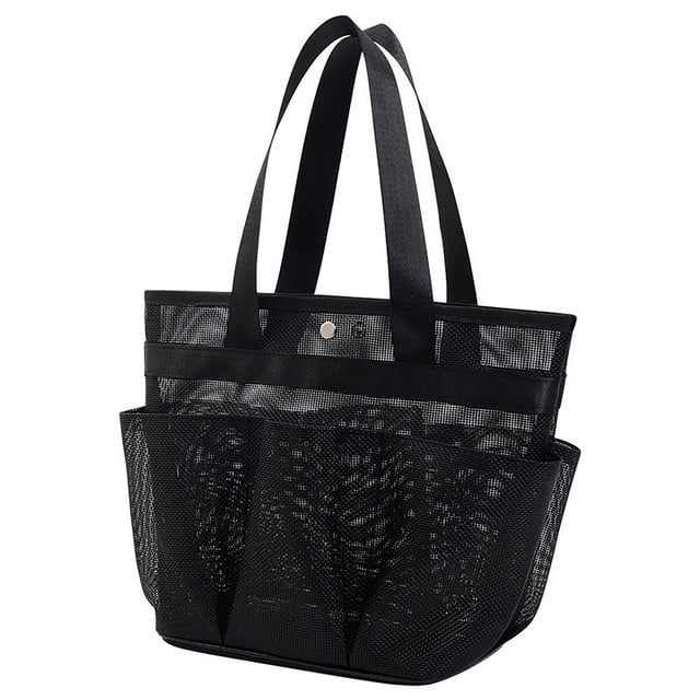 Home Textile Storage Mesh Shower Caddy for College Dorm Portable with Upgraded Pockets Large Shower Tote Bag Two Handles Ideal for Toiletries Bathroom Camp
