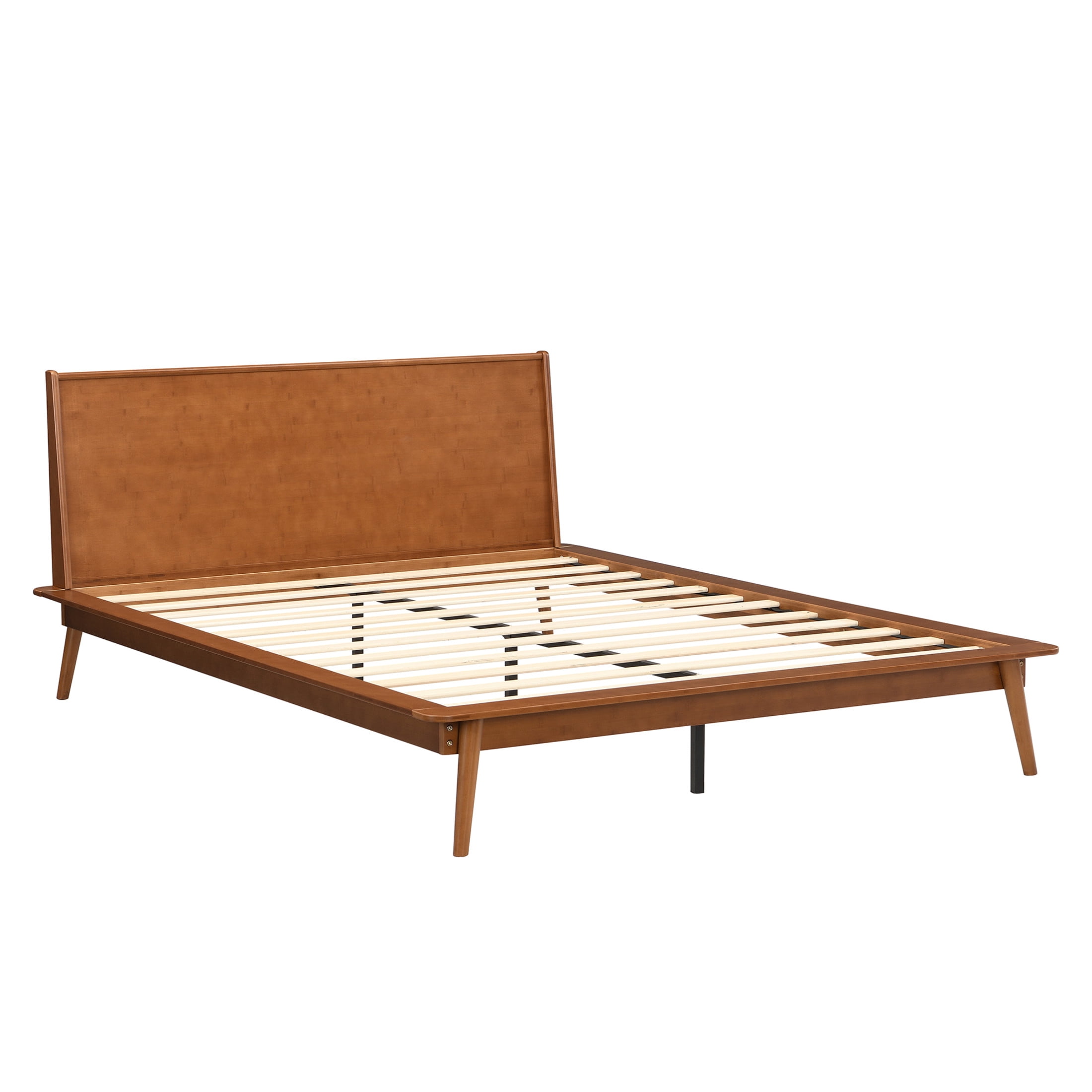Christopher Knight Home Queen Size Bamboo Platform Bed Frame, Heavy-Duty Support, Walnut Brown