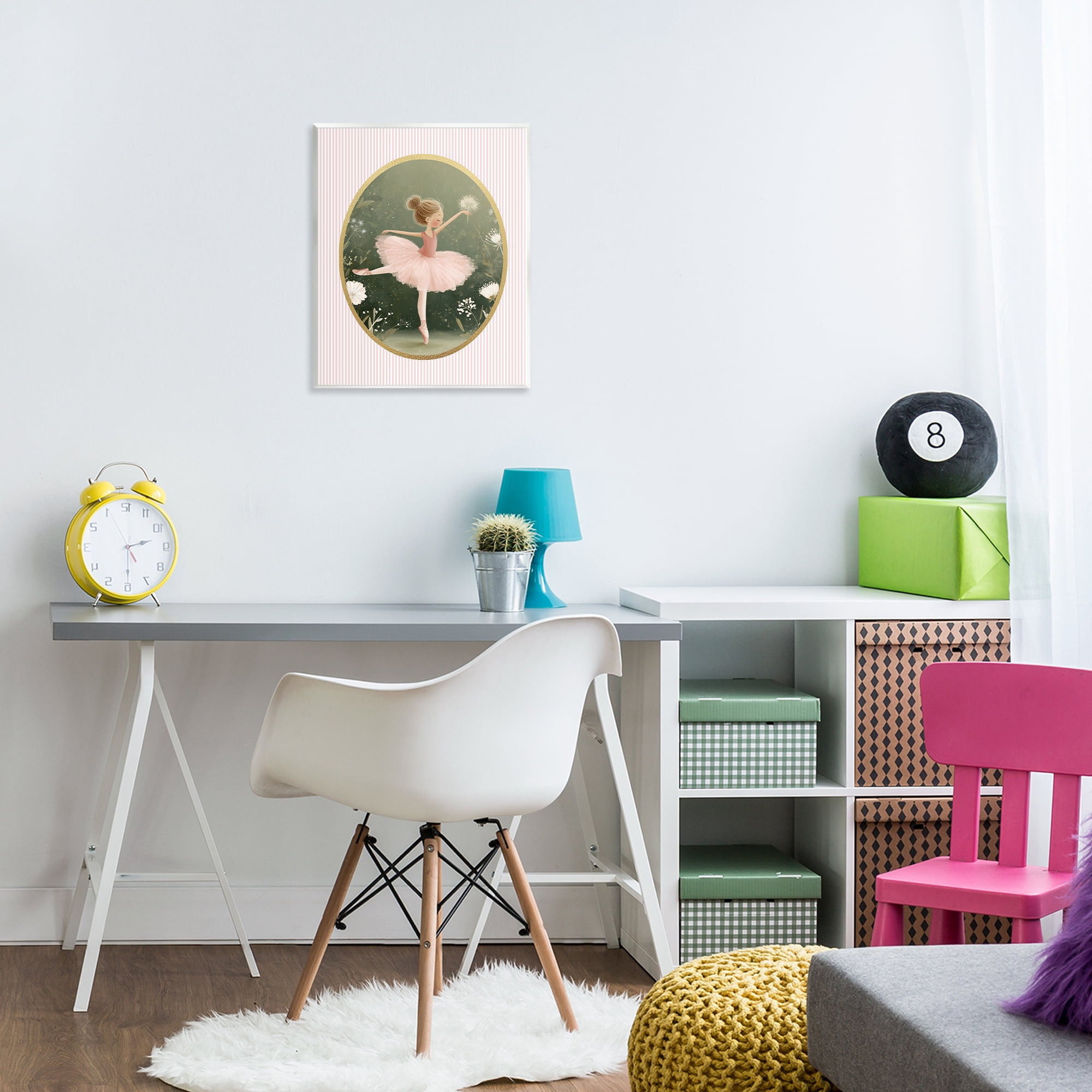 Stupell Industries Green & Pink Ballerina Wall Plaque Art, design by Christine Simpson Art